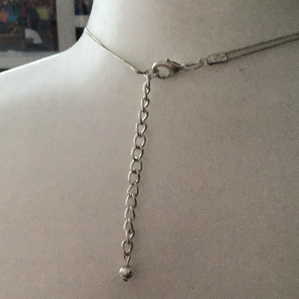 Long purple/silver necklace - Picture 2 of 3